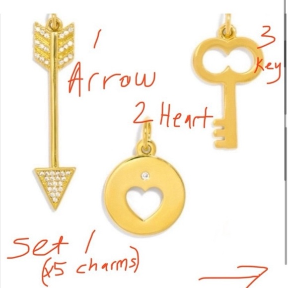 BaubleBar - Set of 8 Gold Charms - Bloomingdale’s - NWT - Picture 3 of 9